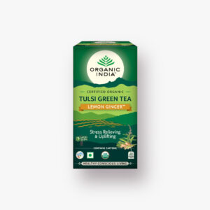 Organic India Tulsi Green Tea Lemon Ginger 25 Tea Bags