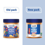 Old pack vs new pack of Veeba Peanut Butter Crunchy 340g